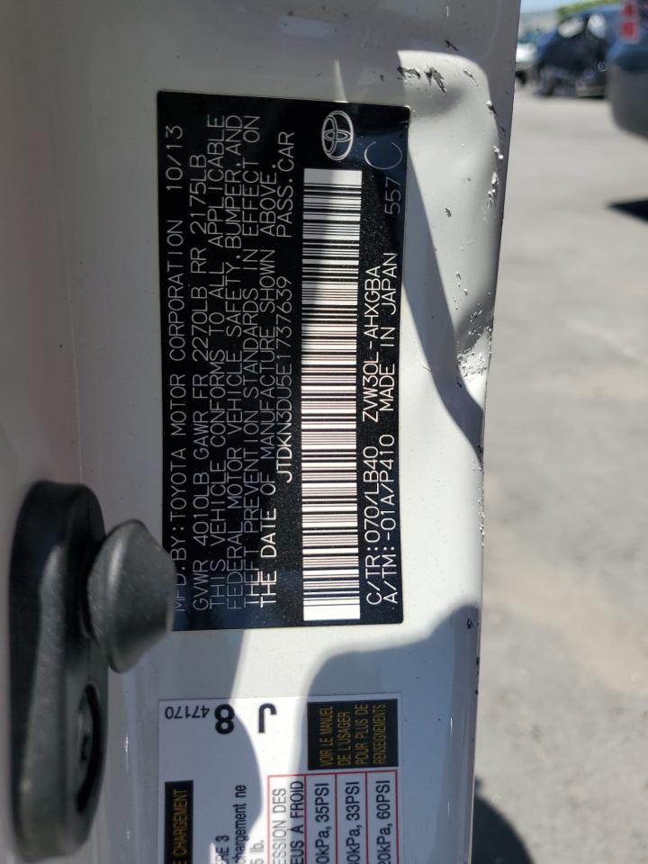 JTDKN3DU5E1737639 2014 Toyota Prius