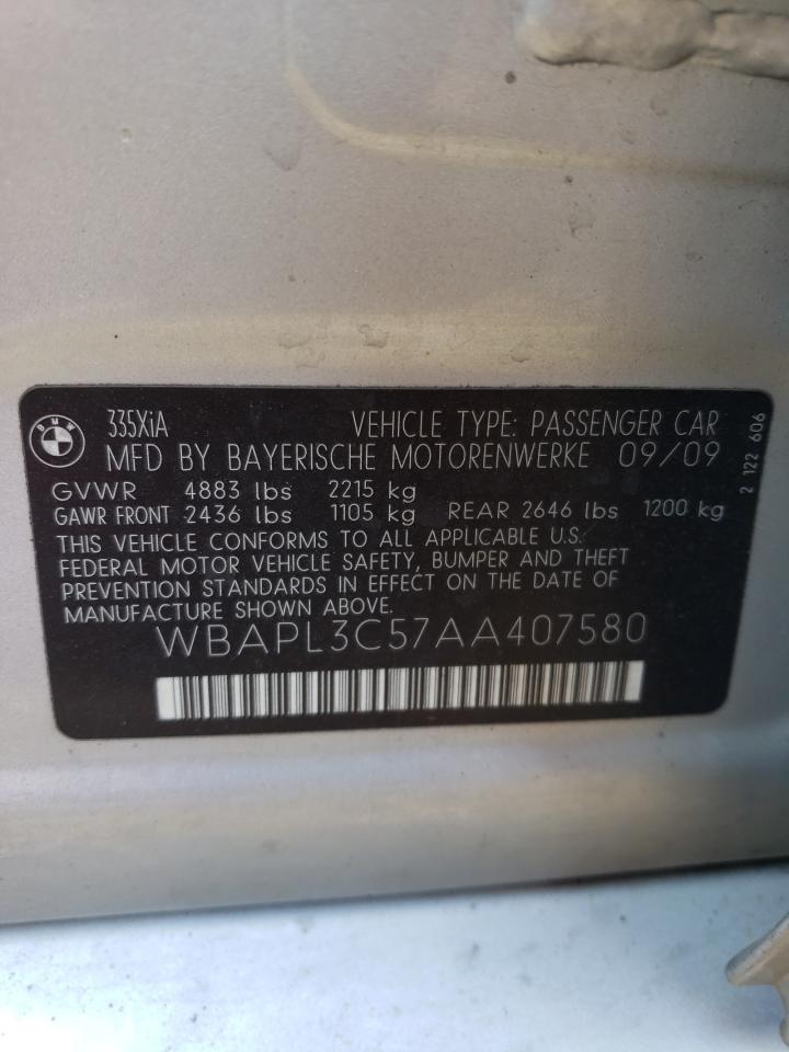 WBAPL3C57AA407580 2010 BMW 335 Xi