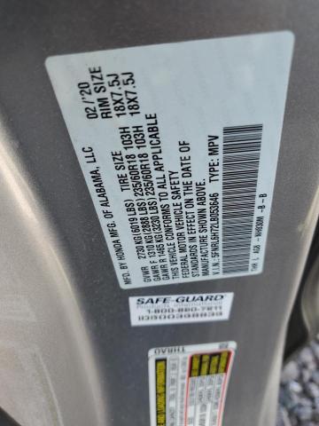 5FNRL6H72LB053646 Honda All Models ODYSSEY EX 12