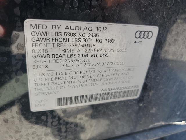 VIN WA1LFAFP2DA022355 2013 Audi Q5, Premium Plus no.12