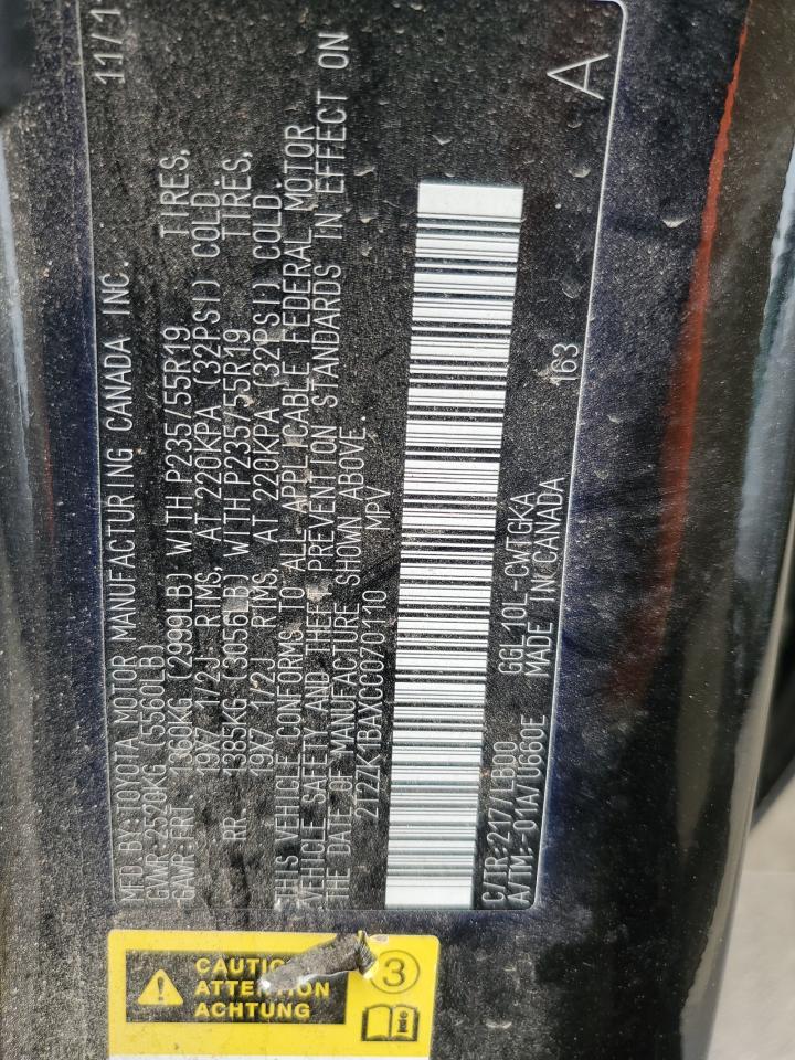 2T2ZK1BAXCC070110 2012 Lexus Rx 350