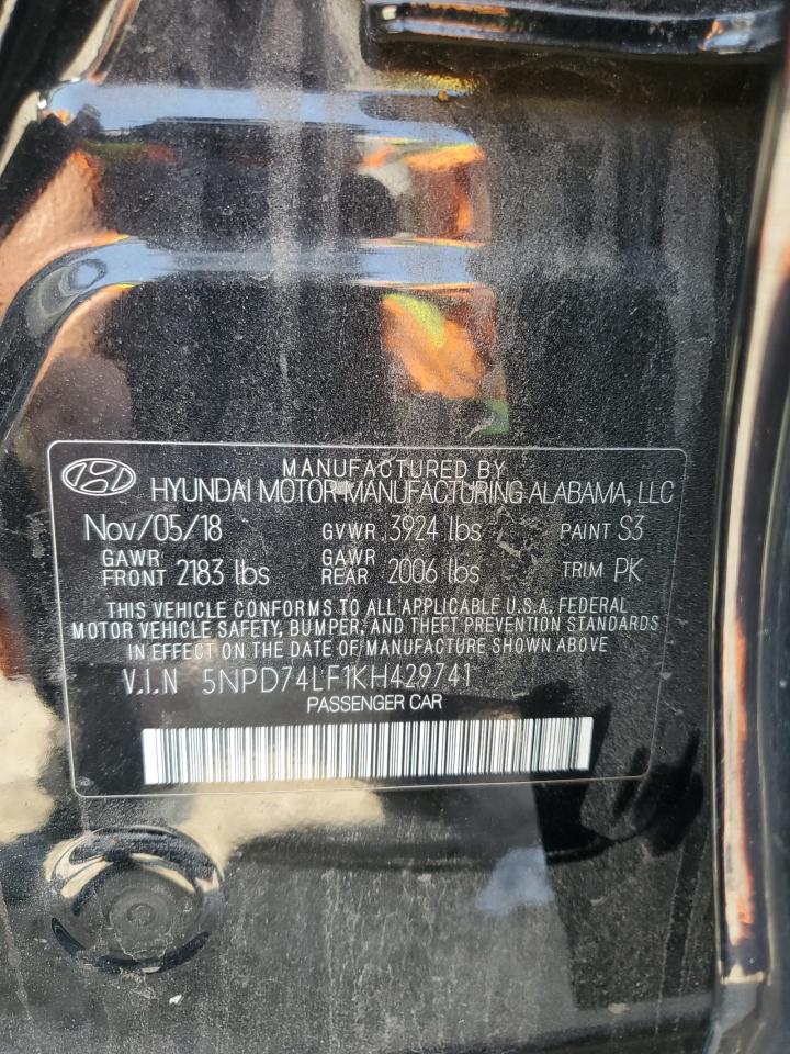 5NPD74LF1KH429741 2019 Hyundai Elantra Se