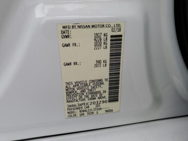 2018 Nissan Altima 2.5 VIN: 1N4AL3AP9JC203290 Lot: 55033474