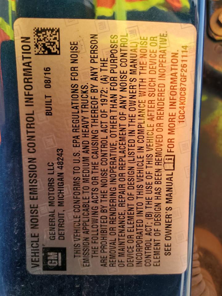 1GC4K0C87GF261114 2016 Chevrolet Silverado K3500 Ltz