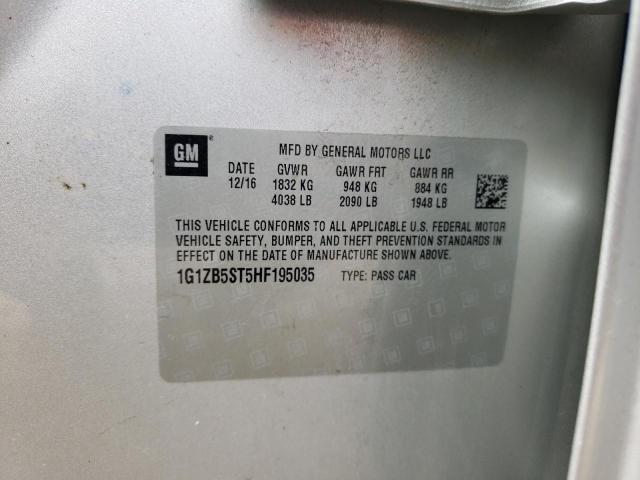 2017 Chevrolet Malibu Ls VIN: 1G1ZB5ST5HF195035 Lot: 54949044