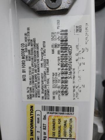 2017 Ford Fusion Se VIN: 3FA6P0H76HR148257 Lot: 54148884