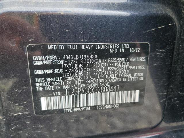 2013 Subaru Xv Crosstrek 2.0 Limited VIN: JF2GPAGCXD2808447 Lot: 54344184