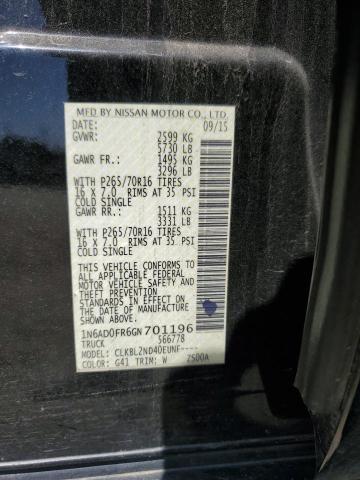 2016 NISSAN FRONTIER S - 1N6AD0FR6GN701196