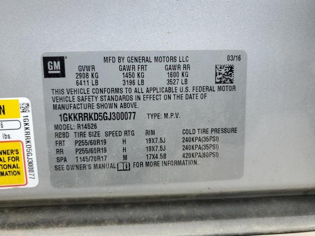 2016 GMC Acadia Slt-1 VIN: 1GKKRRKD5GJ300077 Lot: 55949364