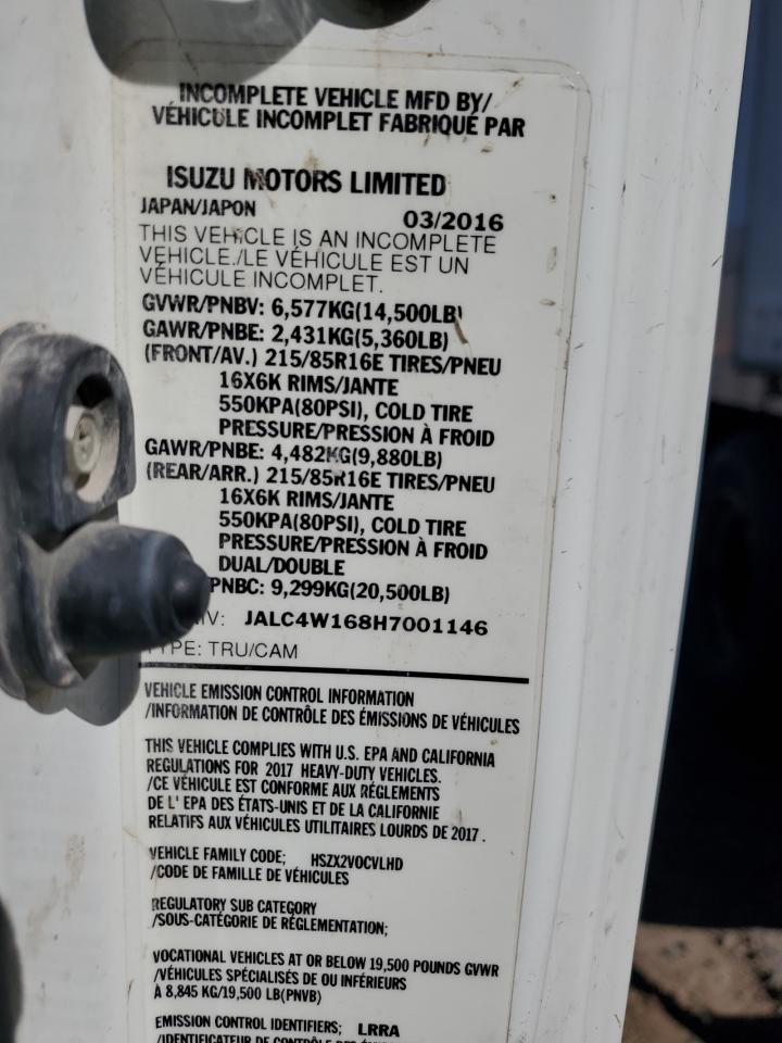 JALC4W168H7001146 2017 Isuzu Npr Hd