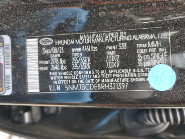 2024 Hyundai Tucson Sel VIN: 5NMJBCDE8RH321397 Lot: 51991294