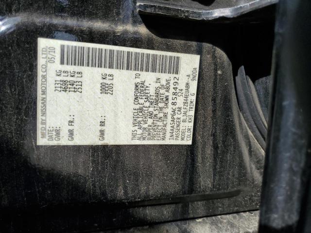 2010 Nissan Maxima S VIN: 1N4AA5AP6AC858492 Lot: 56760564