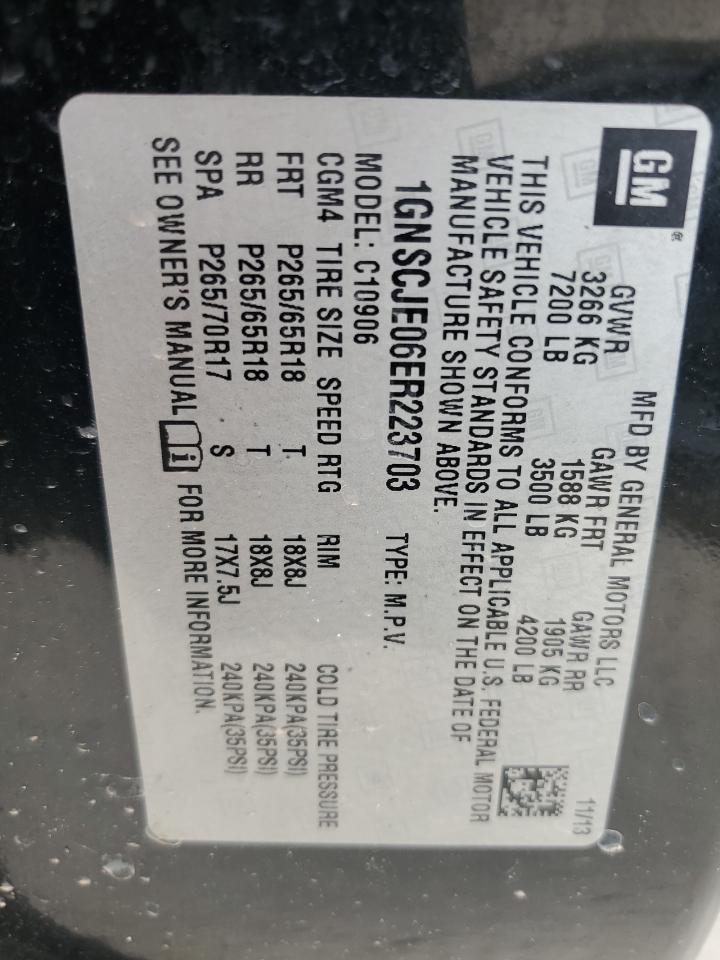 1GNSCJE06ER223703 2014 Chevrolet Suburban C1500 Lt