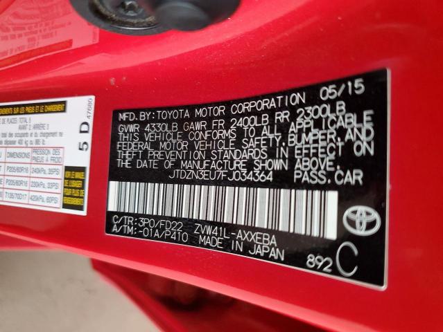 2015 Toyota Prius V VIN: JTDZN3EU7FJ034364 Lot: 55122914