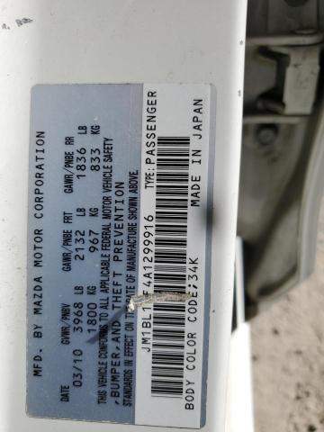 2010 Mazda 3 I VIN: JM1BL1SF4A1299916 Lot: 55924094