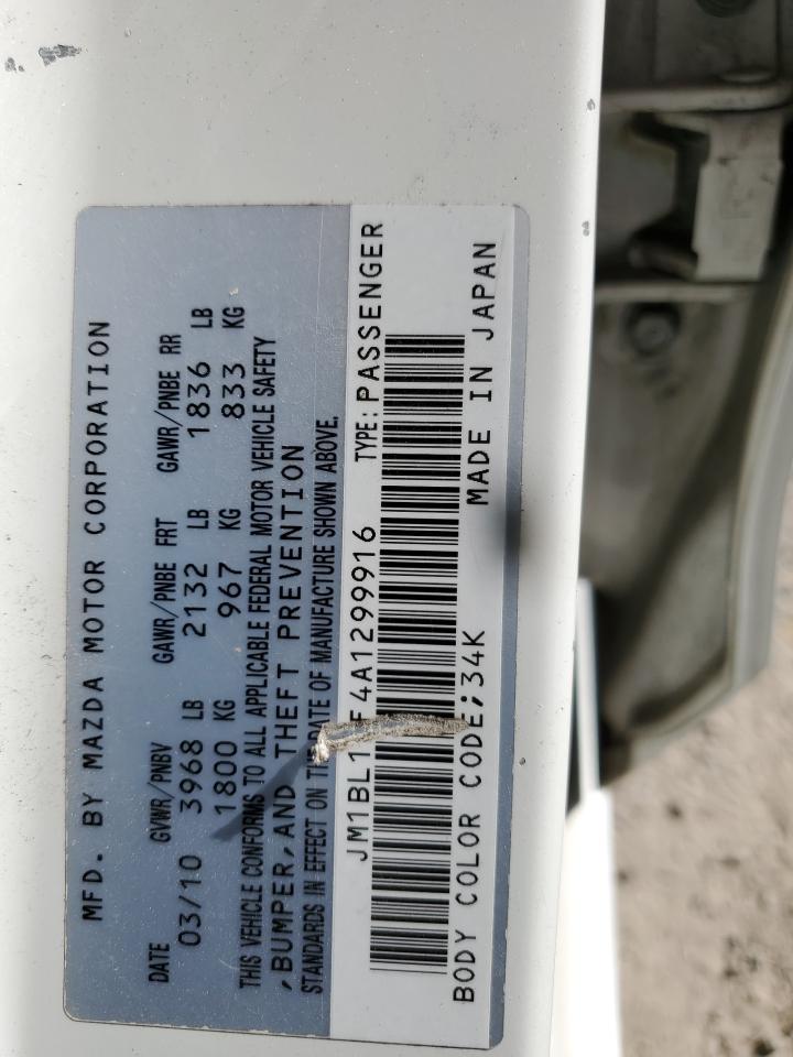 JM1BL1SF4A1299916 2010 Mazda 3 I