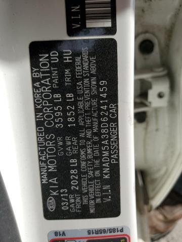 2013 Kia Rio Lx VIN: KNADM5A38D6241459 Lot: 56929004