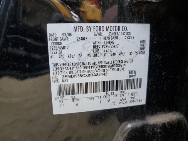 2008 Ford Edge Se VIN: 2FMDK36CX8BA83442 Lot: 54806314