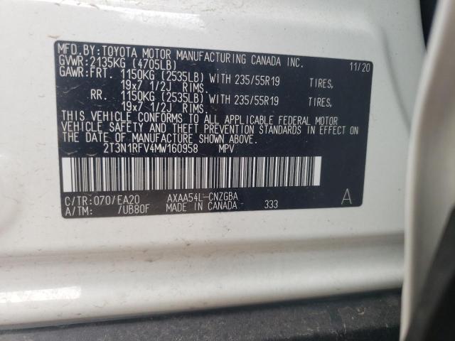 2021 TOYOTA RAV4 LIMIT - 2T3N1RFV4MW160958