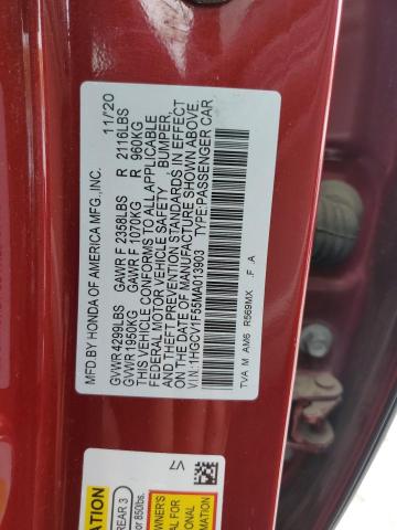 2021 Honda Accord Exl VIN: 1HGCV1F55MA013903 Lot: 55339444