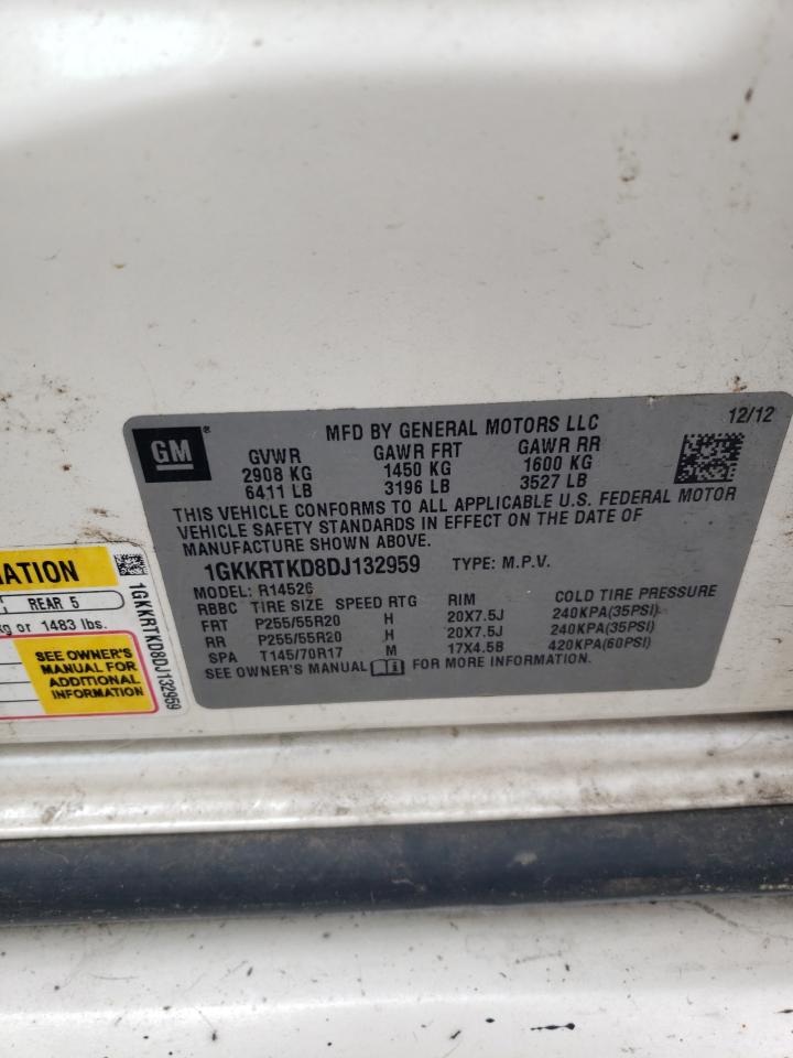 1GKKRTKD8DJ132959 2013 GMC Acadia Denali