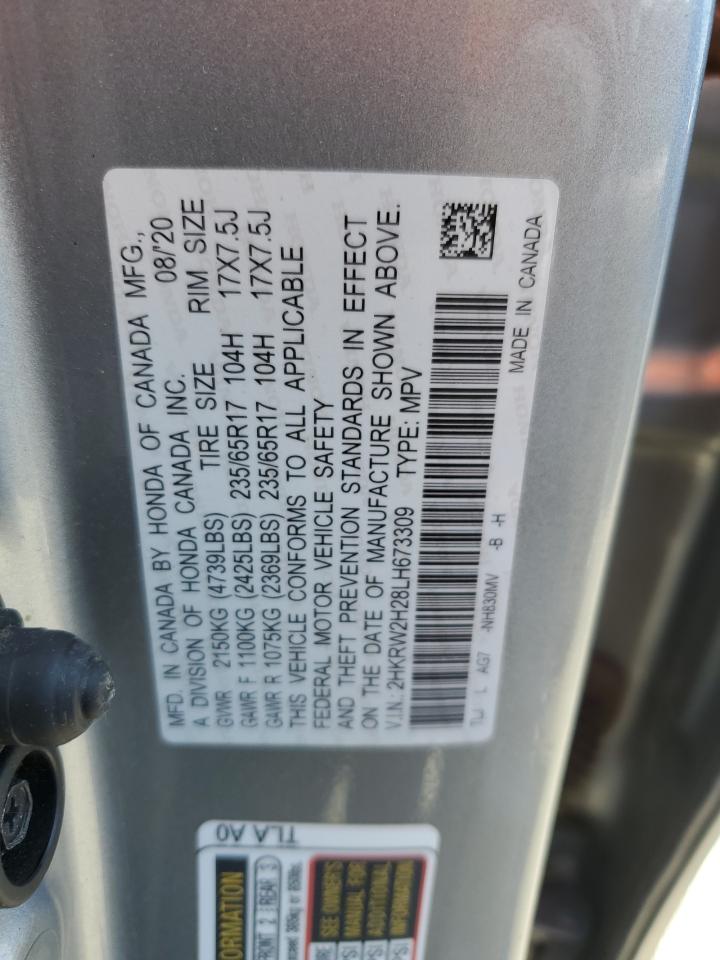 2HKRW2H28LH673309 2020 Honda Cr-V Lx