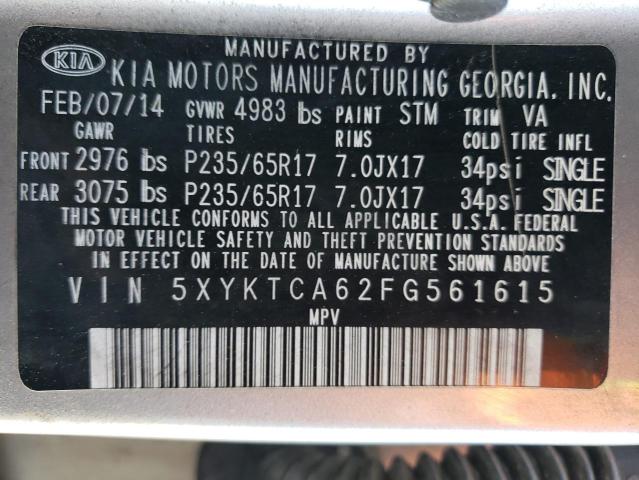 2015 KIA SORENTO LX - 5XYKTCA62FG561615