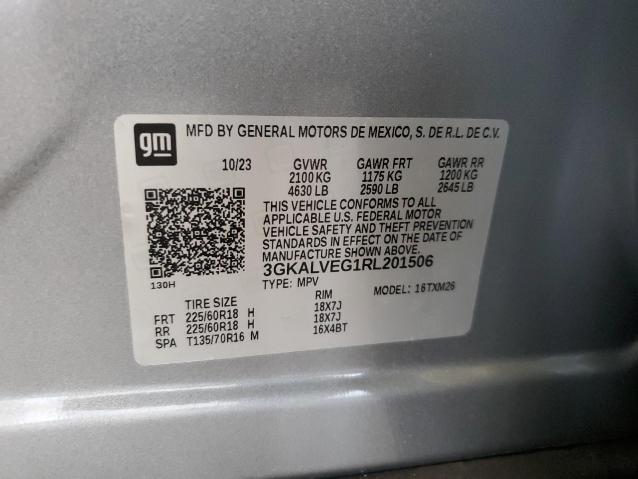 3GKALVEG1RL201506 2024 GMC Terrain Slt