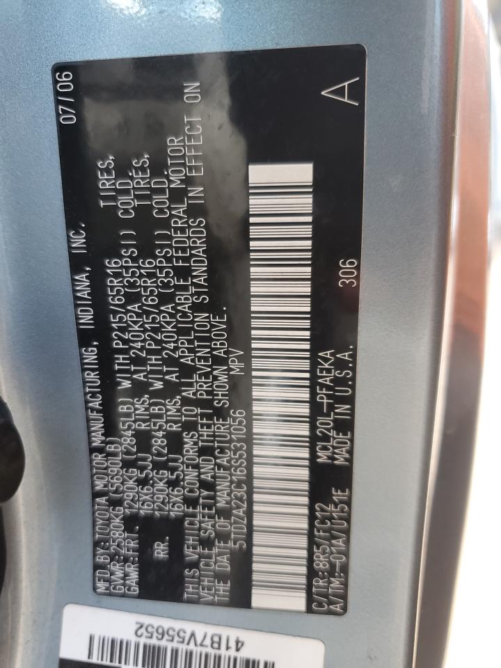 5TDZA23C16S531056 2006 Toyota Sienna Ce