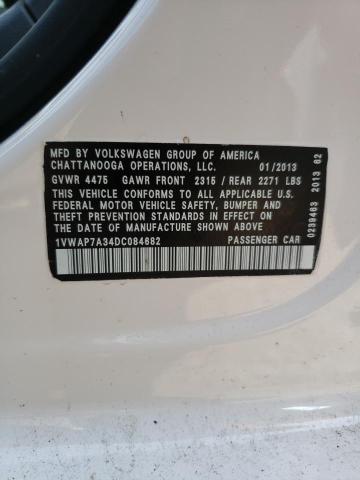 2013 Volkswagen Passat S VIN: 1VWAP7A34DC084682 Lot: 56463194