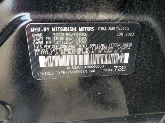 2024 Mitsubishi Mirage Es VIN: ML32AUHJXRH000650 Lot: 53847434