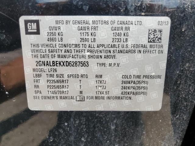 2013 Chevrolet Equinox Ls VIN: 2GNALBEKXD6287563 Lot: 54761914