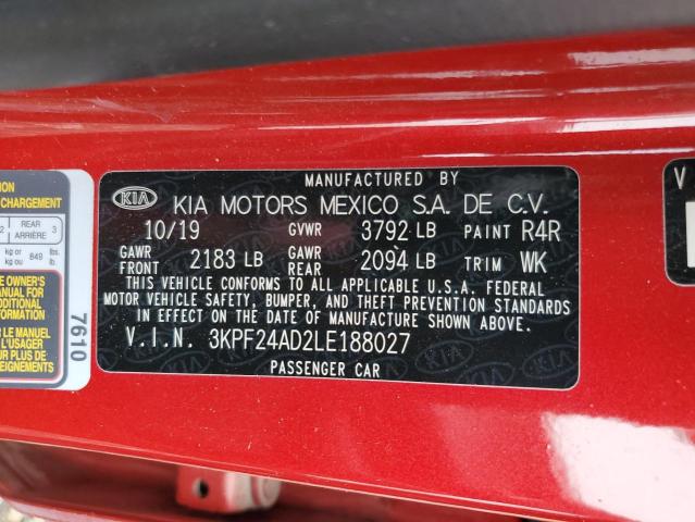 2020 Kia Forte Fe VIN: 3KPF24AD2LE188027 Lot: 53499664