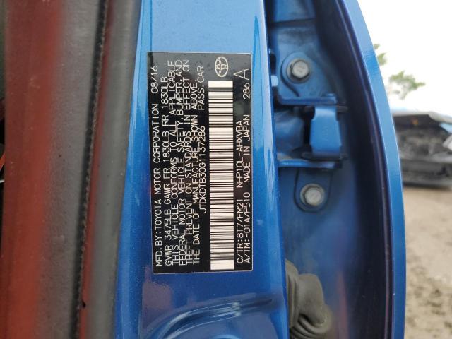 2016 TOYOTA PRIUS C - JTDKDTB30G1137286