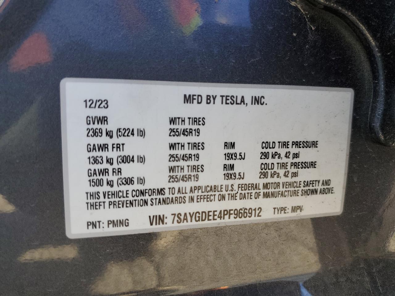 7SAYGDEE4PF966912 2023 Tesla Model Y