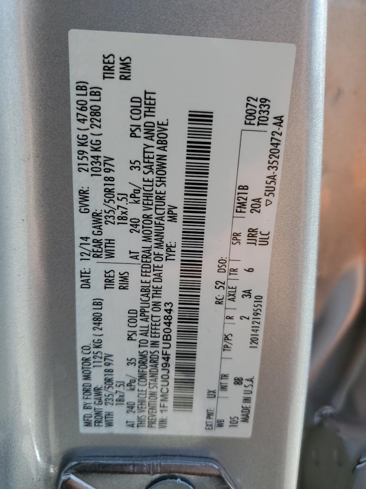 1FMCU0J94FUB04843 2015 Ford Escape Titanium