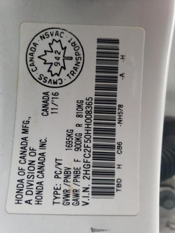 2017 HONDA CIVIC LX - 2HGFC2F50HH008365
