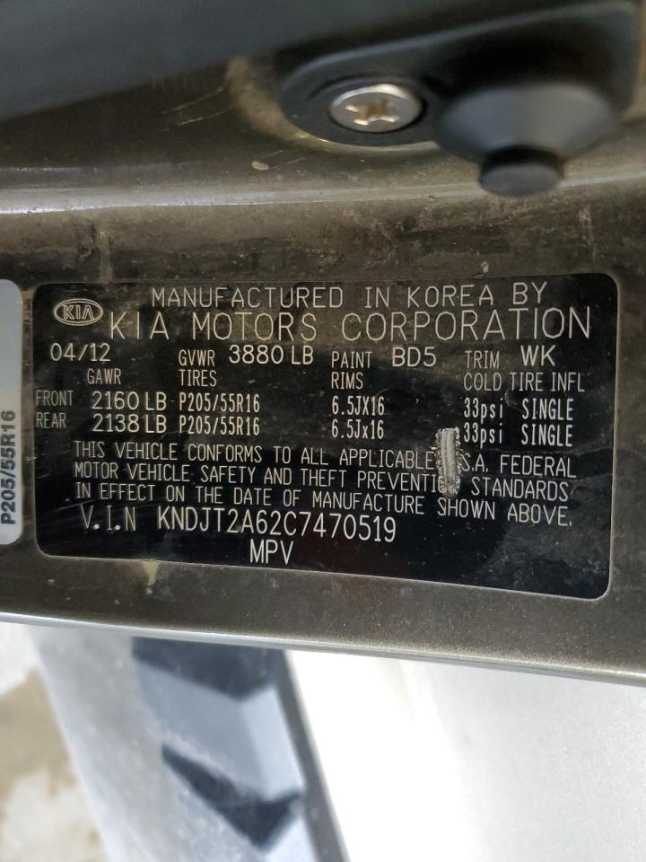 KNDJT2A62C7470519 2012 Kia Soul +