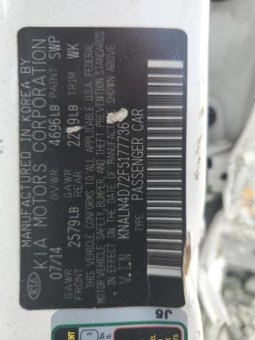 2015 Kia Cadenza Premium VIN: KNALN4D72F5177736 Lot: 55848344