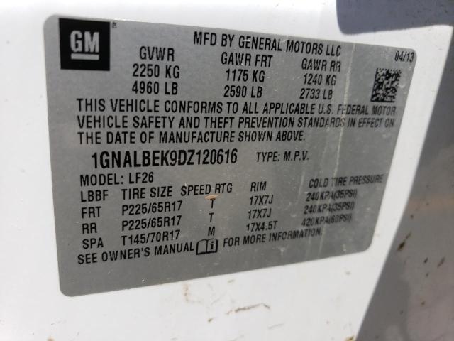 2013 Chevrolet Equinox Ls VIN: 1GNALBEK9DZ120616 Lot: 54519704