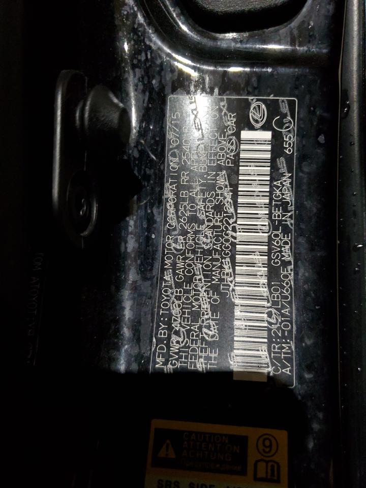 JTHBK1GG0G2212941 2016 Lexus Es 350