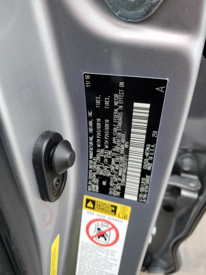 5TDKKRFH6GS507271 2016 Toyota Highlander Xle