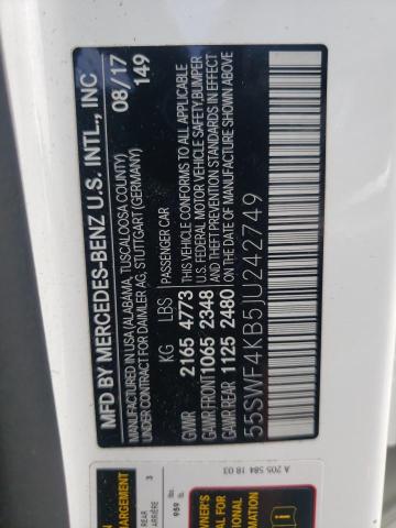 2018 Mercedes-Benz C 300 4Matic VIN: 55SWF4KB5JU242749 Lot: 55941364