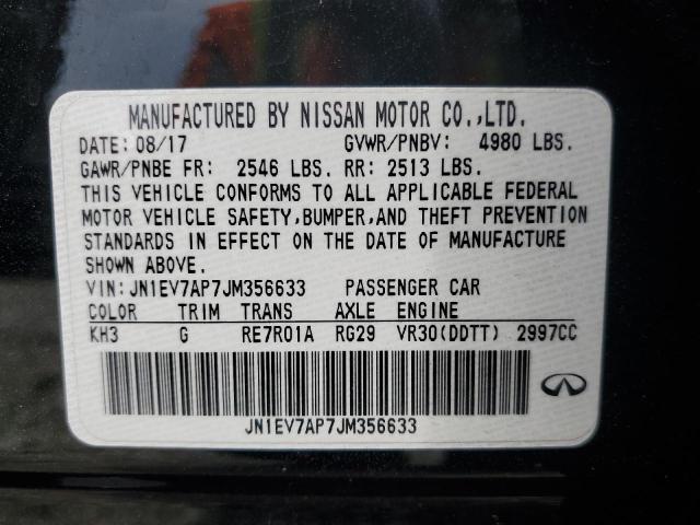 2018 Infiniti Q50 Luxe VIN: JN1EV7AP7JM356633 Lot: 56452514