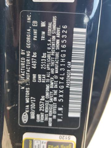 2017 Kia Optima Lx VIN: 5XXGT4L31HG165326 Lot: 56141384