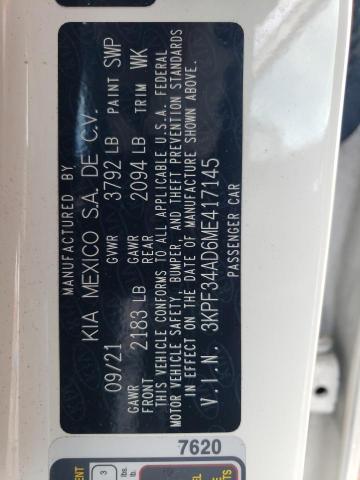 2021 KIA FORTE GT L - 3KPF34AD6ME417145