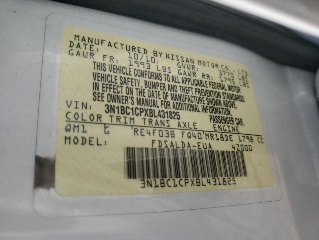 2011 Nissan Versa S VIN: 3N1BC1CPXBL431825 Lot: 55735614