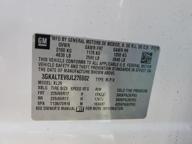 2018 GMC Terrain Sle VIN: 3GKALTEV8JL276002 Lot: 55642774