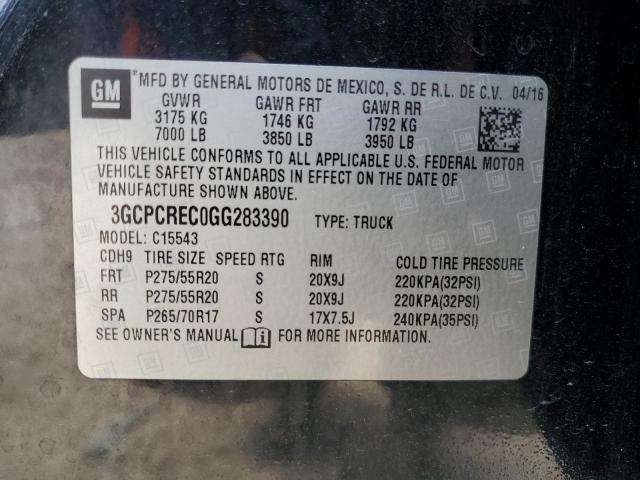 2016 CHEVROLET SILVERADO - 3GCPCREC0GG283390