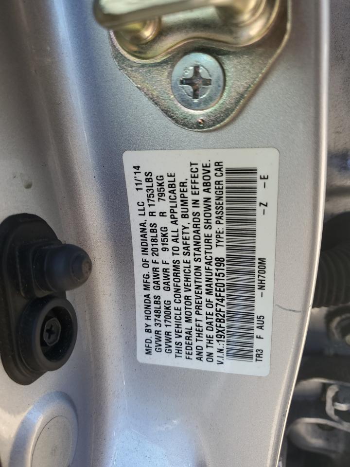 19XFB2F74FE015198 2015 Honda Civic Se